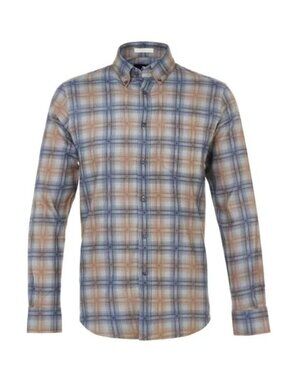 American Heritage Blue/Brown Flannel Shirt/45439